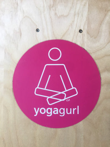 yogagurl 8” round sticker limited edition pink