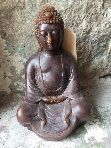 Vintage Buddha Candle Brown